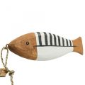 Floristik24 Decoração de peixe de madeira grande, pingente de peixe de madeira 38cm