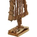 Decoração de árvore de abeto de madeira decoração de madeira ramos naturais videiras 25x10x50cm