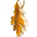 Floristik24 Folhas decorativas de madeira para pendurar decoração de outono colorida 6.5×4cm 12pcs