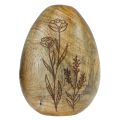 Floristik24 Ovos de madeira madeira de manga natural Ovos de Páscoa feitos de madeira decoração floral Alt.10cm 3 unidades