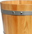 Floristik24 Plantador de barril de madeira carvalho Ø39cm
