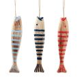 Floristik24 Peixe de madeira para pendurar decoração de peixe madeira 29cm colorido 3 peças