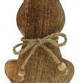 Floristik24 Coelhinho da Páscoa em madeira, decoração primaveril, madeira de mangueira cor natural A30cm