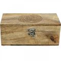 Floristik24 Caixa de madeira com tampa porta joias caixa de madeira 21,5×11×8,5cm