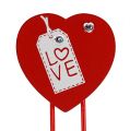 Floristik24 Clipes de madeira com coração &quot;Love&quot; coração decorativo para presente de Dia dos Namorados 2 unidades