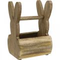 Floristik24 Cesta de Páscoa coelho decoração de mesa de madeira Páscoa Cesta de Páscoa 13×12×20cm