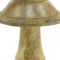 Floristik24 Cogumelo em madeira com ranhuras decoração em madeira cogumelo madeira de mangueira natural 11,5×Ø10cm