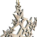 Floristik24 Estrela de madeira para pendurar 24cm x 24cm L35cm 1p