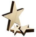 Floristik24 Estrelas de madeira 2,5 cm -7 cm natureza 48p