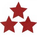 Floristik24 Estrelas de madeira granulado vermelho Estrelas de Natal 3cm 72uds