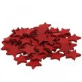 Floristik24 Estrelas de madeira granulado vermelho Estrelas de Natal 3cm 72uds