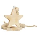 Floristik24 Decoração de estrela de madeira cabide decorativo decoração de estrela de madeira queimada 8 × 8 × 1cm