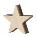 Floristik24 Estrelas de madeira de Natal misturam 2,5 cm - 7,5 cm 40 unidades naturais