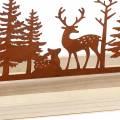 Floristik24 Floresta bandeja de madeira com animais 50cm x 17cm