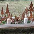 Floristik24 Floresta bandeja de madeira com animais 35cm x 15cm