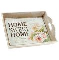 Floristik24 Bandeja de madeira com o texto Home Sweet Home