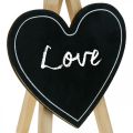Floristik24 Tábua de madeira, decoração de casamento, coração de quadro de giz, decoração do Dia dos Namorados, quadro de decoração 6pcs
