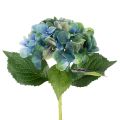 Floristik24 Flor artificial de hortênsia, azul-esverdeada, haste única decorativa, 53 cm
