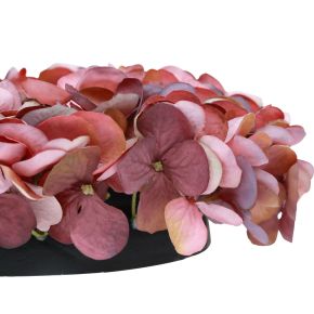 Floristik24 Decoração de flores artificiais guirlanda de hortênsia artificial rosa velho Ø26cm