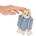 Estatueta decorativa de um cachorrinho sentado em uma caixa de presente, 20 cm | Floristik24.pt