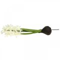 Floristik24 Jacinto artificial com bulbo flor artificial branca para colar 29cm