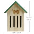 Floristik24 Madeira de hotel de insetos, casa de insetos, borboleta auxiliar de nidificação H21,5cm