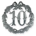 Floristik24 Aniversário número 10 em prata