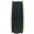 Floristik24 Cordão de juta preto, cordão decorativo, fibra de juta natural, cordão decorativo Ø8mm 7m