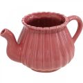 Floristik24 Bule decorativo vaso de cerâmica rosa, vermelho, branco L19cm 3pcs
