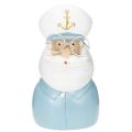 Estatueta de capitão, decoração marítima com óculos e chapéu, 16 cm | Floristik24.pt