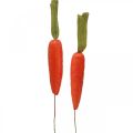 Floristik24 Cenouras decorativas, decorações de Páscoa, cenouras em fio, vegetais artificiais laranja, verde A11cm 36p