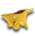 Floristik24 Carrinho de mão de cerâmica amarelo 16,5 cm