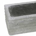 Floristik24 Caixa de plantas de concreto cinza claro 30x7cm H6.5cm 2pcs