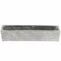 Floristik24 Caixa de plantas de concreto cinza claro 30x7cm H6.5cm 2pcs