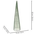 Cones de metal para arranjos florais, verdes, 62 cm, 2 unidades. | Floristik24.pt
