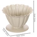 Tigela, cálice, cálice floral, decoração cor creme, 9 cm | Floristik24.pt
