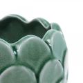 Floristik24 Vaso de flores de cerâmica esmalte vintage verde craquelado Ø17cm A15cm
