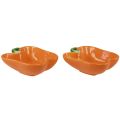 Floristik24 Tigela de cerâmica tigela decorativa pimenta laranja 11,5x10x4cm 2 unidades