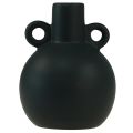 Floristik24 Vaso de cerâmica mini vaso com alça preta de cerâmica Ø8,5cm Alt.12cm