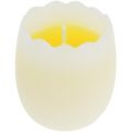Floristik24 Vela em um ovo amarelo 5,5 cm 3pcs
