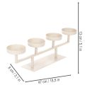 Castiçal moderno com quatro pratos para velas, 47 cm | Floristik24.pt