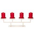 Castiçal moderno com quatro pratos para velas, 47 cm | Floristik24.pt