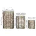 Castiçais de metal para velas pequenas, Ø8/10/13cm, conjunto de 3 | Floristik24.pt