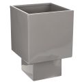 Floristik24 Vaso cúbico cinza com base para decoração moderna, 22 cm