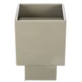Vaso cúbico verde, 22 cm, com