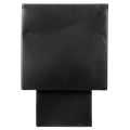 Vaso cúbico preto com base,