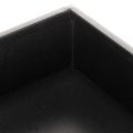 Vaso cúbico preto com base, moderno, 22 cm | Floristik24.pt