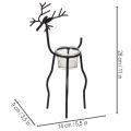 Castiçal em forma de rena com copo para vela pequena, 28 cm | Floristik24.pt