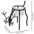 Castiçal em forma de rena com copo para vela pequena, 15 cm | Floristik24.pt