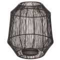 Floristik24 Castiçal preto, lanterna decorativa, cesto de arame, Ø24cm, A28cm